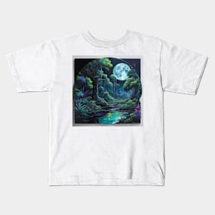 Lunar Neon Jungle (623) Kids T-Shirt